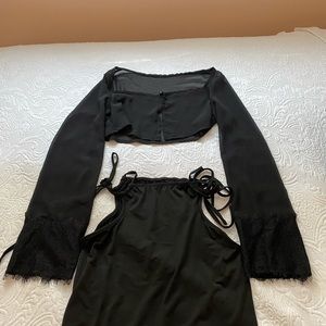 Black set, house of CB DUPE. only worn once, size small.
